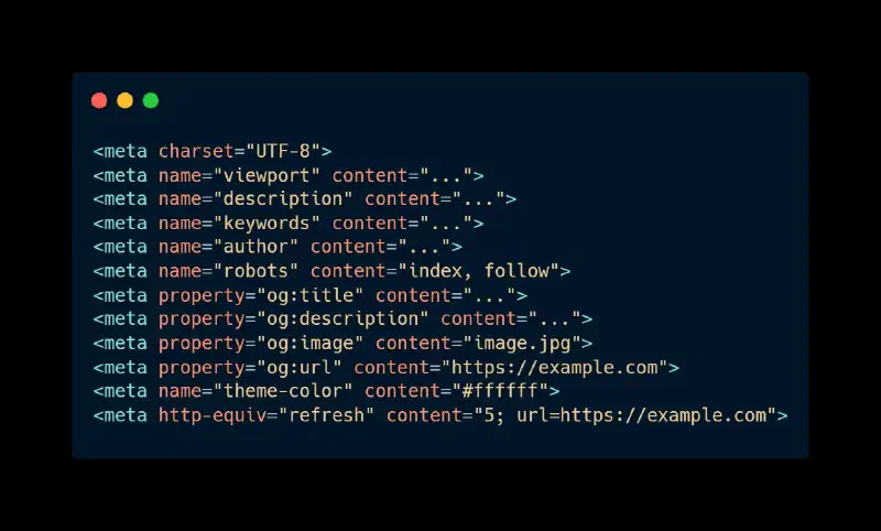وسوم الميتا (Meta Tags) وأهميتها في السيو التقني