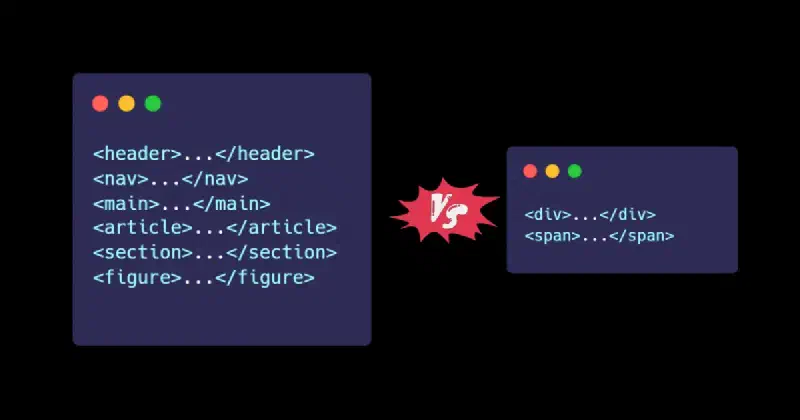 الفرق بين الوسوم الدلالية وغير الدلالية